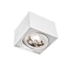 Foco LED AR111 Chloe GU10 IP20, quadrado, branco