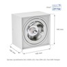 AR111 LED spotlight Chloe GU10 IP20, square, white – photo 5