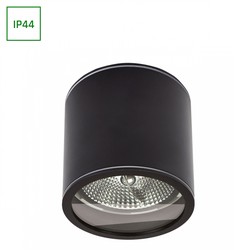 Foco LED AR111 Chloe GU10 IP44, redondo, negro