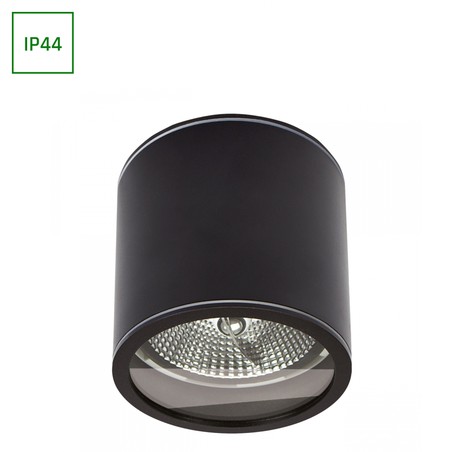 AR111 LED spotlight Chloe GU10 IP44, round, black