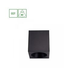 LED-Deckenleuchte Chloe Complete 7 W IP20, CCT (Farbtemperatur einstellbar), Aufbau, quadratisch, blendfrei, schwarz