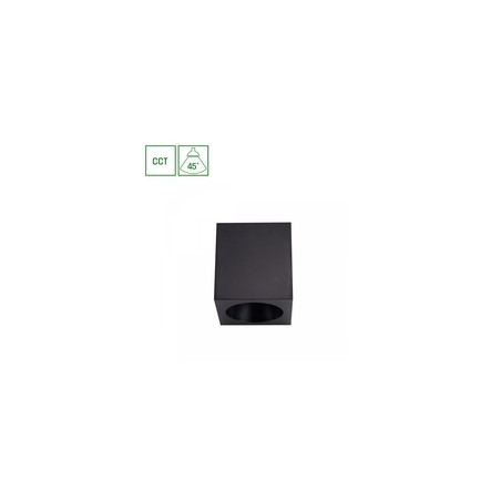 LED ceiling light Chloe Complete 7 W IP20, CCT (adjustable colour temperature), surface-mounted, square, anti-glare, black