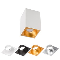 LED-Deckenleuchte Chloe Elemento GU10 IP20, quadratisch, weiß – Foto 10