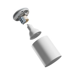 LED-plafondlamp Chloe GU10 IP44, rond, wit – foto 6