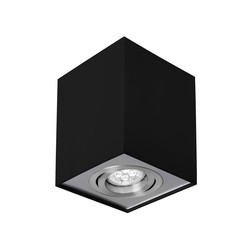 Foco LED Chloe GU10 IP20, cuadrado, orientable, negro