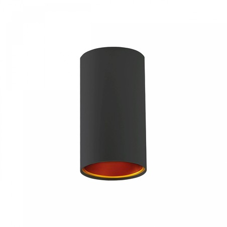 Tubo LED Chloe Non-Adjustable GU10 IP20, orientabile, ambra, nero