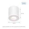 LED ceiling light Chloe GU10 IP65, round, white – photo 5