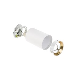 Plafonnier LED Chloe Edge GU10 IP20 rond blanc – photo 6