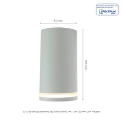 Plafón LED Chloe Natynkowa GU10 IP20, blanco