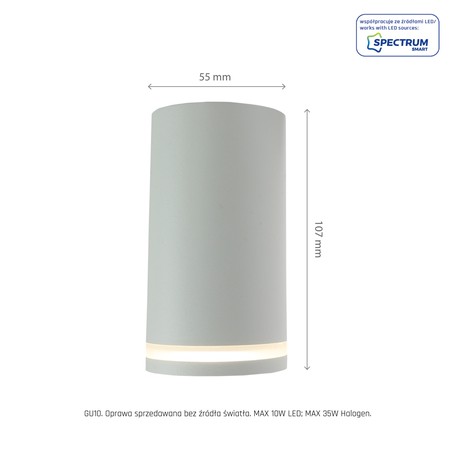 LED ceiling light Chloe Natynkowa GU10 IP20, white