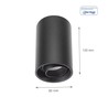 Plafonnier LED Chloe GU10 IP20 en saillie rond orientable noir – photo 4