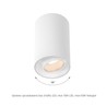 Plafonnier LED Chloe GU10 IP20 en saillie rond orientable blanc