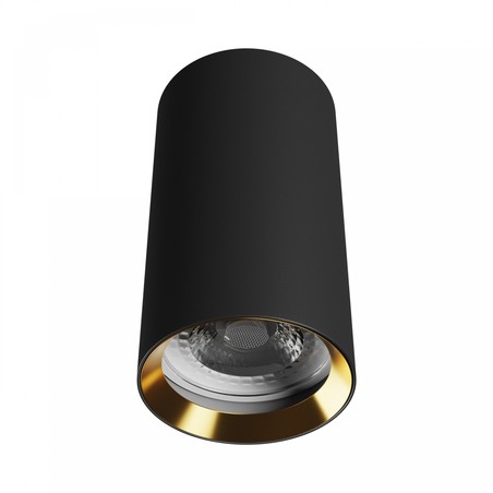 LED ceiling light Chloe Variosa GU10 IP20, surface-mounted, round, black