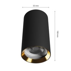 LED ceiling light Chloe Variosa GU10 IP20, surface-mounted, round, black – photo 4