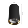 LED-plafondlamp Chloe Variosa GU10 IP20, opbouw, rond, zwart – foto 4