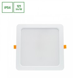 LED-downlight Dure 3 24 W 6000 K IP54, vierkant, wit
