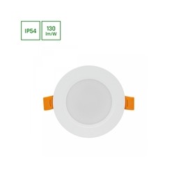 LED-downlight Dure 3 5 W 6000 K IP54, rund, vit