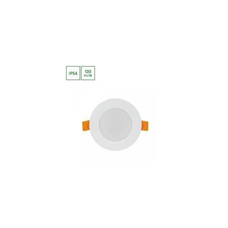 Downlight LED Dure 3 5 W 6000 K IP54, redondo, branco