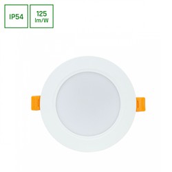 Downlight LED Dure 3 8 W 6000 K IP54 rond blanc