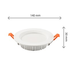 Downlight LED Dure 3 Max 12 W 4000 K IP44, rotondo, bianco – foto 4
