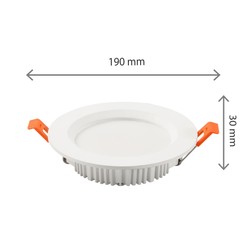 Downlight LED Dure 3 Max 18 W 6000 K IP44, okrągły, biały – zdjęcie 4