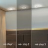 Plafon LED Fiale 3 Steps Aureola 12,5 W 3000 K IP44, okrągły, biały – zdjęcie 3
