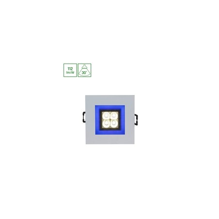 LED-Spot Fiale 4 W 6000 K 30° IP20, quadratisch, blau