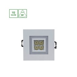 Spot LED Fiale 4 W 3000 K 30° IP20 carré – photo 2