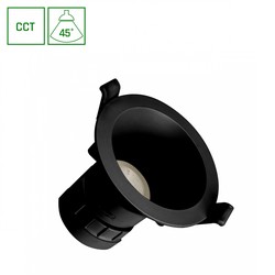 LED downlight Fiale Core Complete 7 W IP20, CCT (adjustable colour temperature), round, anti-glare, black