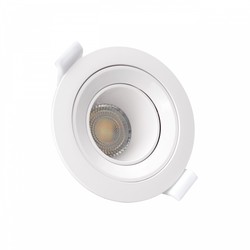 Plafonnier LED Fiale Core Deep GU10 IP20 rond orientable blanc