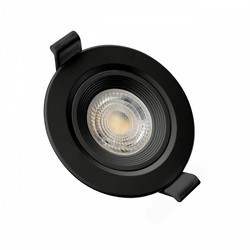 LED ceiling light Fiale Core Flat GU10 IP20, round, adjustable, black