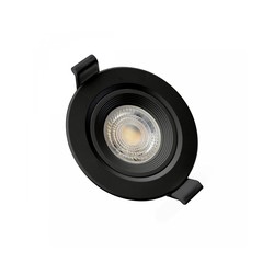 Plafon LED Fiale Core Flat GU10 IP20, okrągły, regulowany, czarny – zdjęcie 2