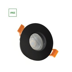LED-plafondlamp Fiale GU10 IP65, rond, zwart