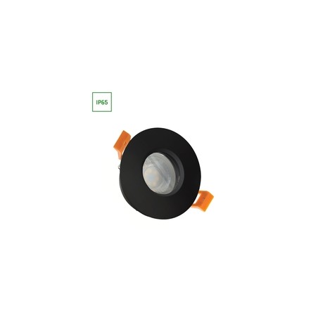 LED-taklampa Fiale GU10 IP65, rund, svart