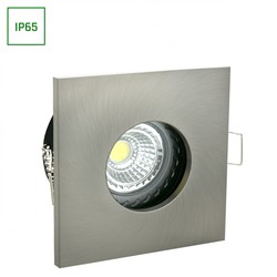 LED ceiling light Fiale GU10 IP65, square, aluminium