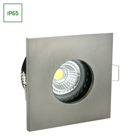 Plafón LED Fiale GU10 IP65, cuadrado, aluminio