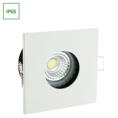 LED ceiling light Fiale GU10 IP65, square, white