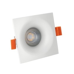 Plafonnier LED Fiale GU10 IP20 carré blanc