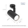 Plafoniera LED Madara GU10 IP20, a plafone, nero
