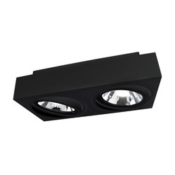 Żarówka LED AR111 Mirora Rectangle GU10 IP20, natynkowy, regulowany, czarny
