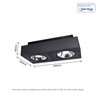 Faretto LED AR111 Mirora Rectangle GU10 IP20, a plafone, orientabile, nero – foto 3