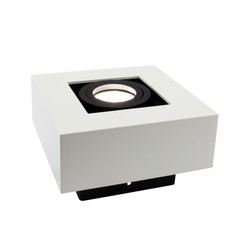 Πλαφονιέρα LED Mirora GU10 IP20, επιφανειακό, τετράγωνο, ρυθμιζόμενο, λευκό – φωτογραφία 4