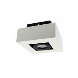 Plafonier LED Mirora GU10 IP20, de superfície, quadrado, orientável, branco – foto 8