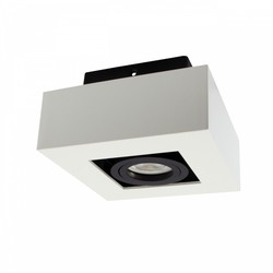 Plafonnier LED Mirora GU10 IP20 en saillie carré orientable blanc – photo 9