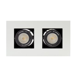 Plafoniera LED Mirora Rectangle GU10 IP20, a plafone, orientabile, bianco – foto 2