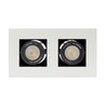 Plafoniera LED Mirora Rectangle GU10 IP20, a plafone, orientabile, bianco – foto 2