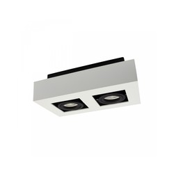 Plafonier LED Mirora Rectangle GU10 IP20, de superfície, orientável, branco – foto 4