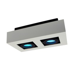Plafonier LED Mirora Rectangle GU10 IP20, de superfície, orientável, branco – foto 5