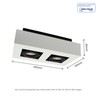 LED-Deckenleuchte Mirora Rectangle GU10 IP20, Aufbau, schwenkbar, weiß – Foto 6