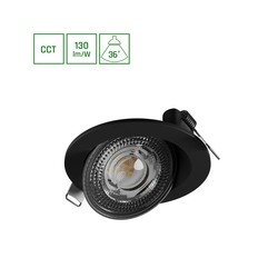 LED ceiling light Mobilo 6.5 W IP20, CCT (adjustable colour temperature), round, black